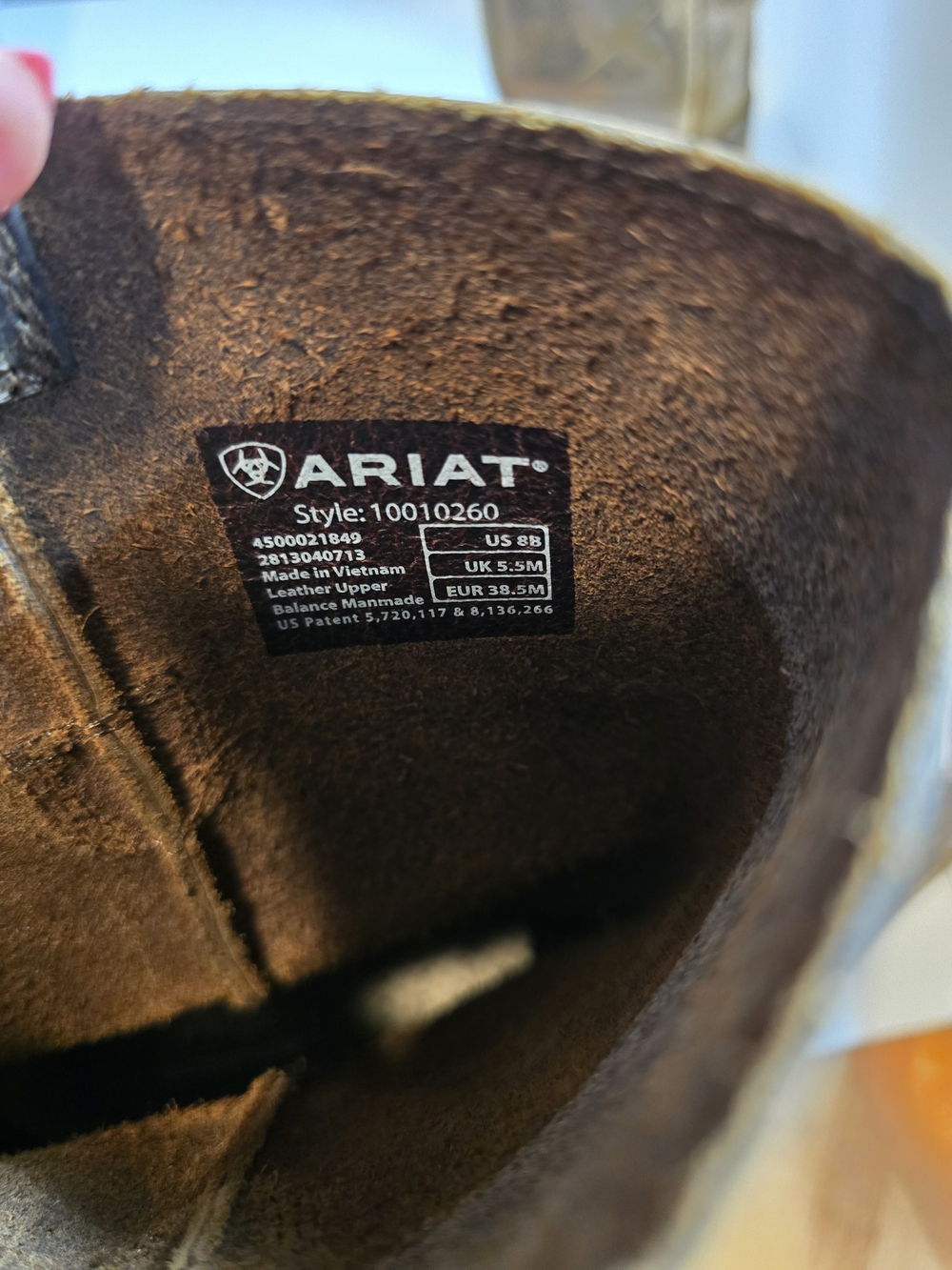 Ariat Brown Leather Heeled Western Boots - Picture 6 of 6